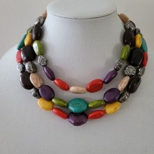 Multi-colored Multi-strand  Necklace